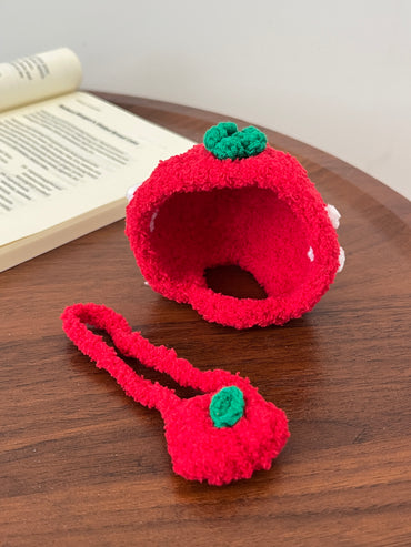 Strawberry Outfit – Handmade Plush Clothes Set (Fruit Collection)