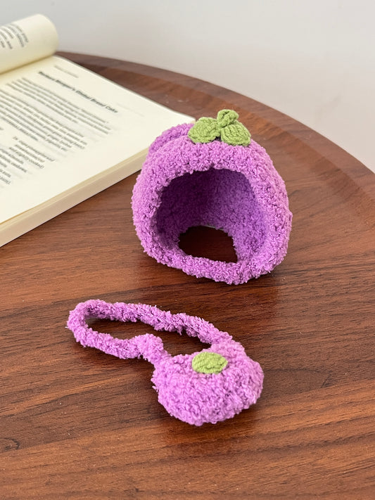 Aubergine Outfit – Handmade Plush Clothes Set (Fruit Collection)