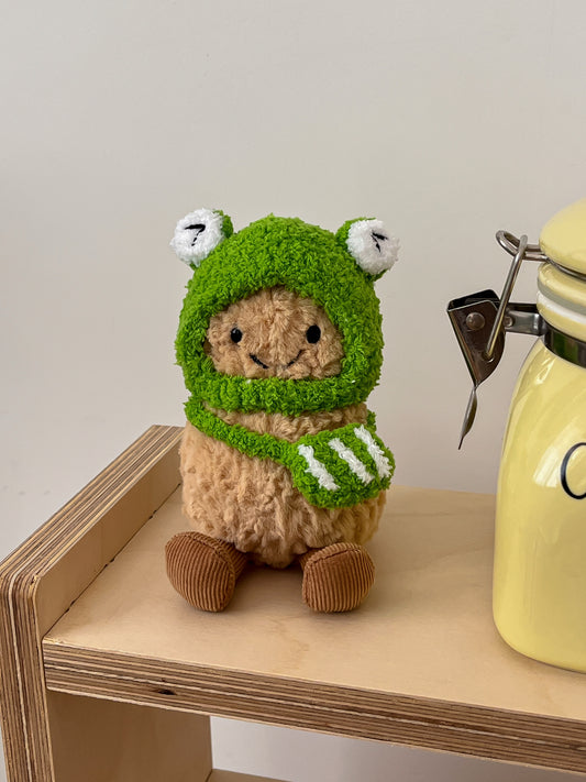 Frog Outfit – Handmade Plush Clothes Set (Animal Collection)