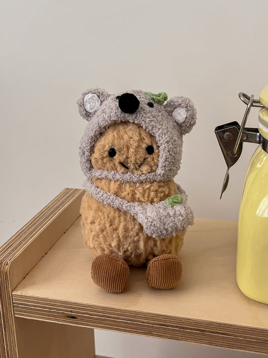 Koala Outfit – Handmade Plush Clothes Set (Animal Collection)