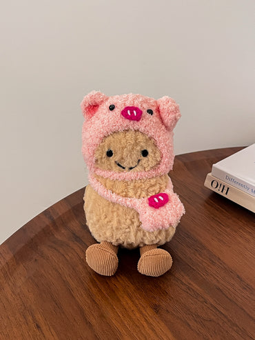 Piglet Outfit – Handmade Plush Clothes Set (Animal Collection)