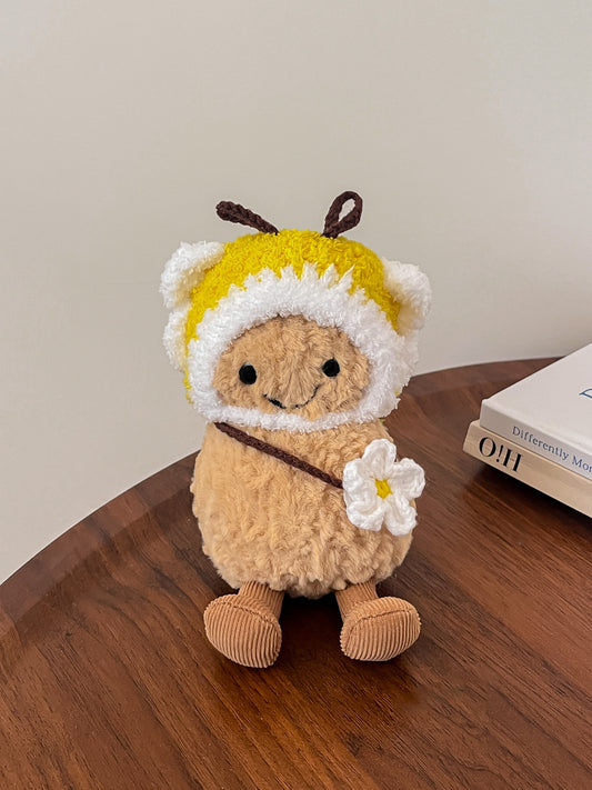 Honey Bee Outfit – Handmade Plush Clothes Set (Animal Collection)