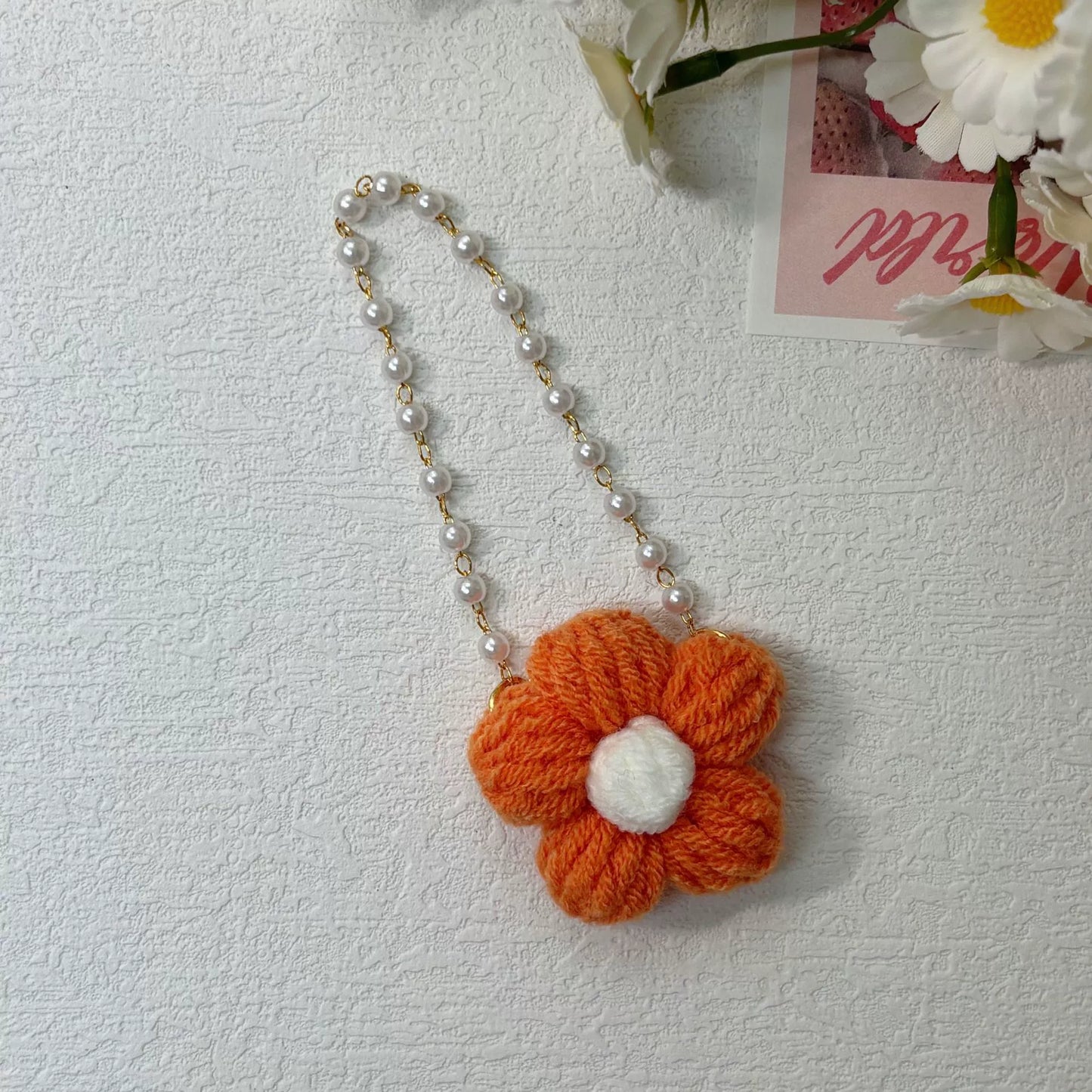 Flower Pearl Chain Bag