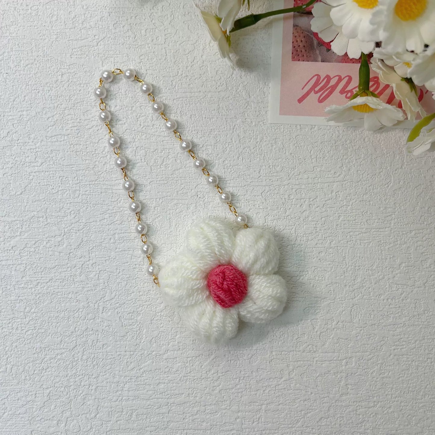 Flower Pearl Chain Bag