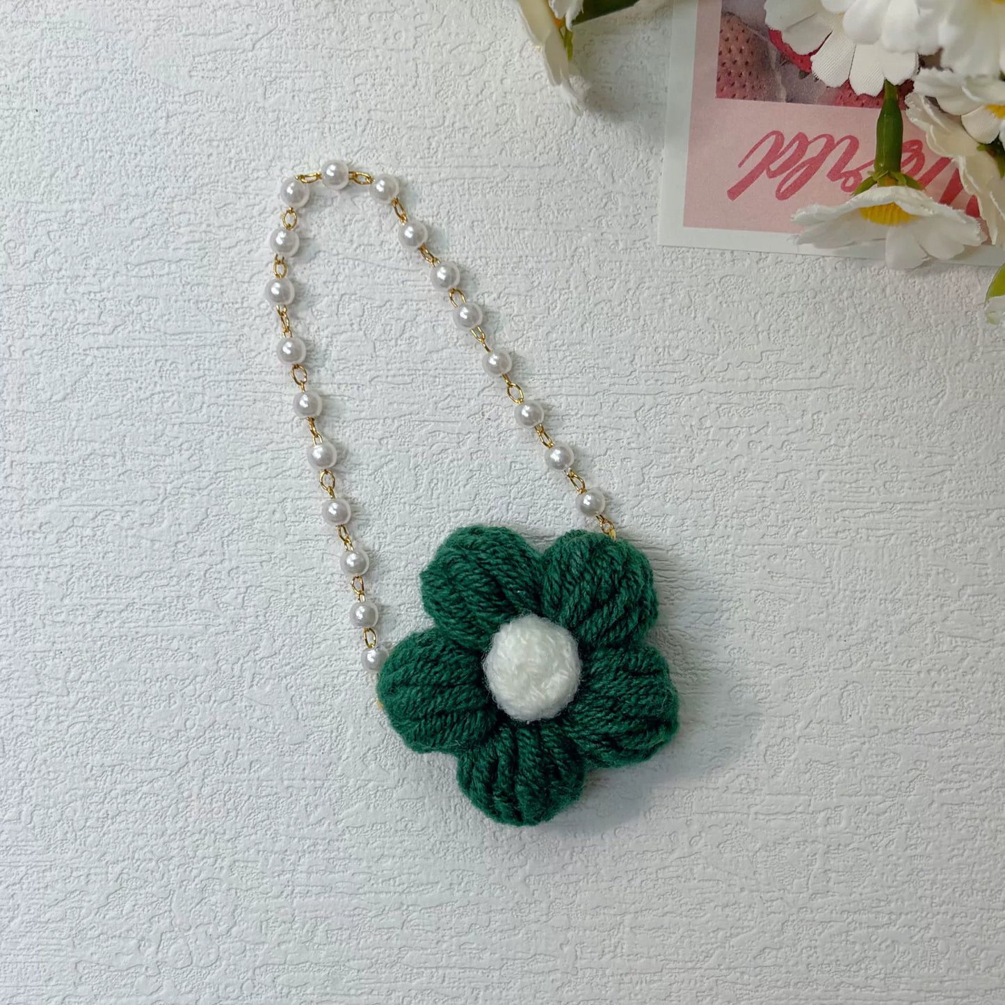 Flower Pearl Chain Bag