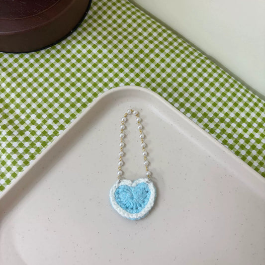 Heart Pearl Chain Bag