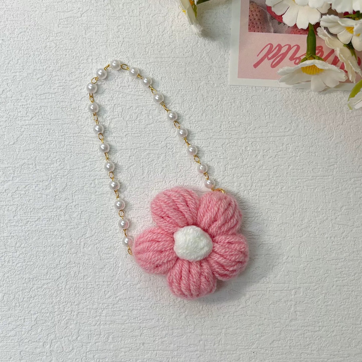 Flower Pearl Chain Bag