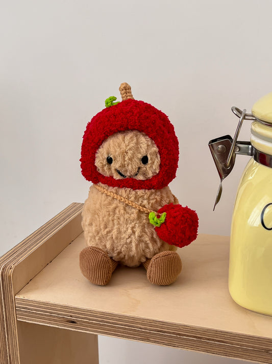 Apple Outfit – Handmade Plush Clothes Set (Fruit Collection)