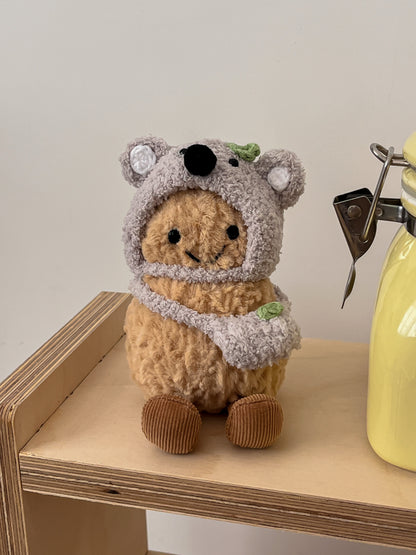 Koala Outfit – Handmade Plush Clothes Set (Animal Collection)