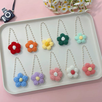 Flower Pearl Chain Bag